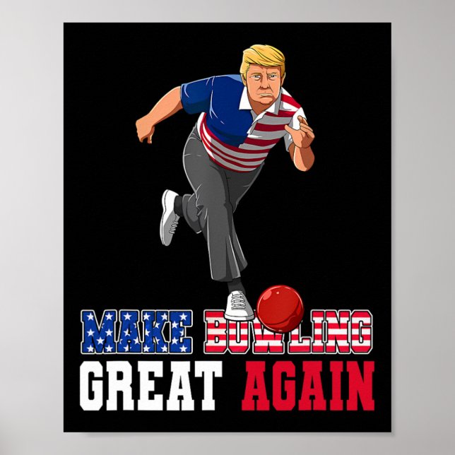 Underbart om - Lustigt Trump Bowling Accessor Poster (Framsidan)