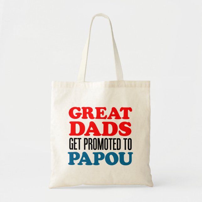 Underbart Pappor befordrad till Papou Tote Bag Tygkasse (Framsidan)