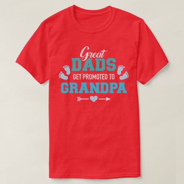 Underbart Pappor befordras till Grandpa T Shirt (Design framsida)