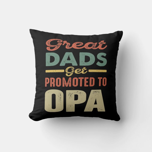 Underbart Pappor befordras till OPA Gift Manar Kudde (Framsida)