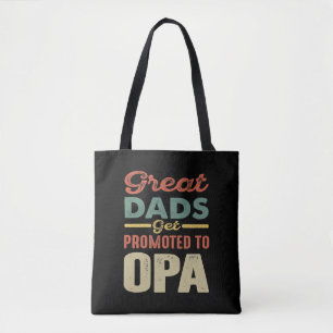 Underbart Pappor befordras till OPA Gift Manar Tygkasse
