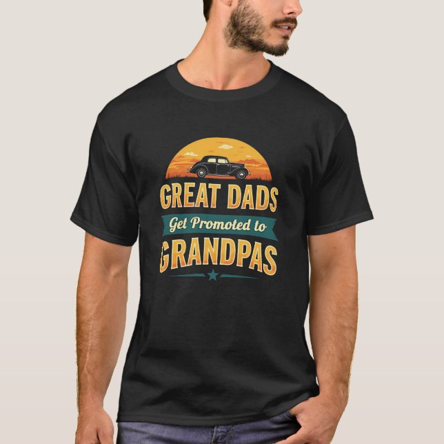 Underbart Pappor kan befordras till morfar - rolig T Shirt (Framsida)