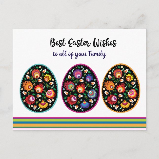 Underbart Påsk Folklore, vykort för Anpassningsbar (Framsida)