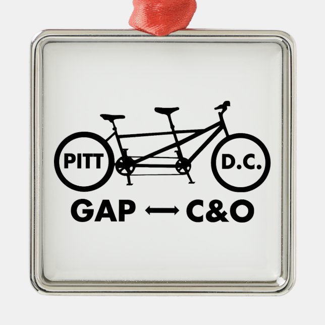 Underbart passage C&O-kanal för torktummi Julgransprydnad Metall (Framsidan)