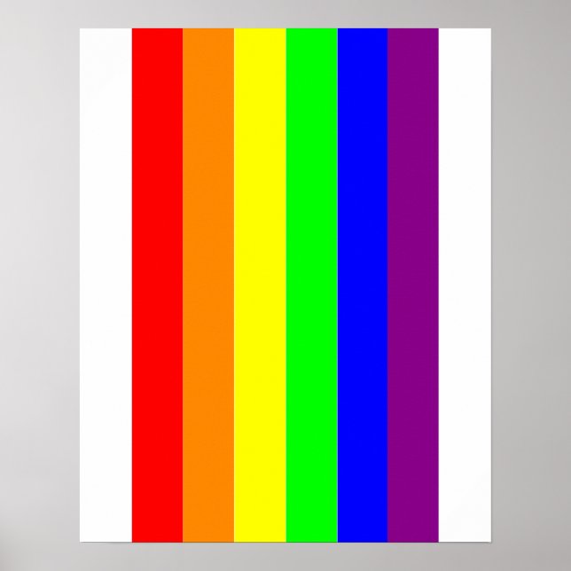 Underbart Pride Regnbåge Fine Art Poster (Framsidan)