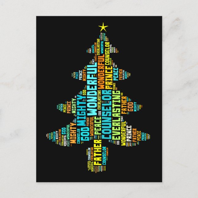 Underbart råd Mighty God Prince of Peace Vykort (Framsida)