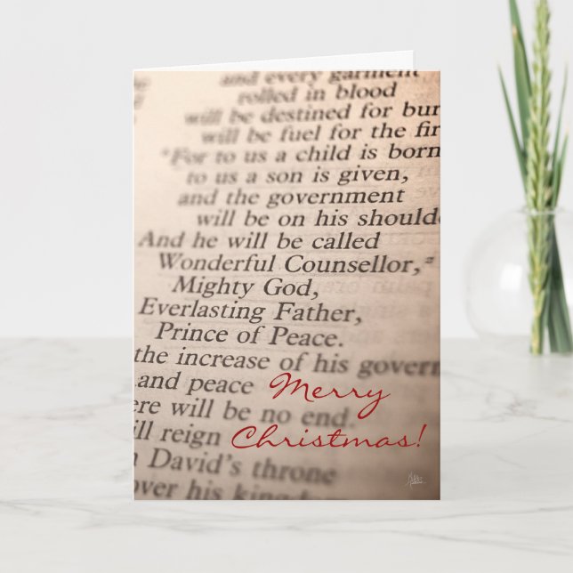 Underbart råd, Mighty God v.2 [julklapp Helgkort (Framsida)