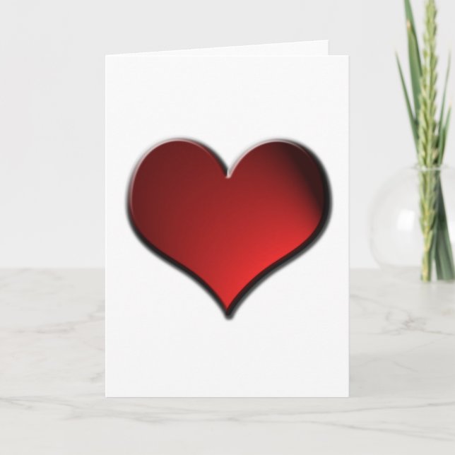 Underbart Red Heart-kort för Valentineser Helgkort (Framsida)