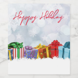 Underbart, Regnbåge julgåvor Vinflaska Etikett