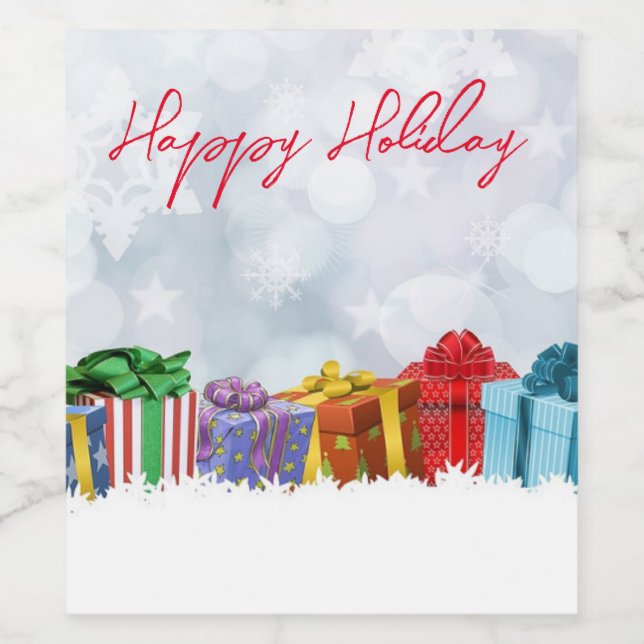 Underbart, Regnbåge julgåvor Vinflaska Etikett (Singel etikett)