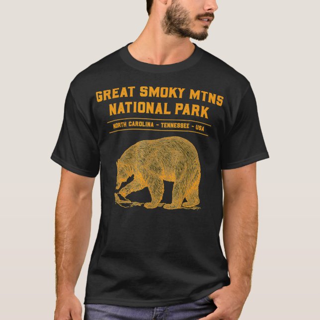 Underbart rökigt berg - nationalpark _1  t shirt (Framsida)