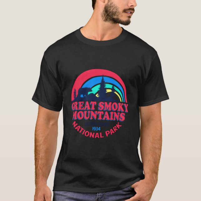 Underbart Röksiga bergs nationalpark T Shirt (Framsida)