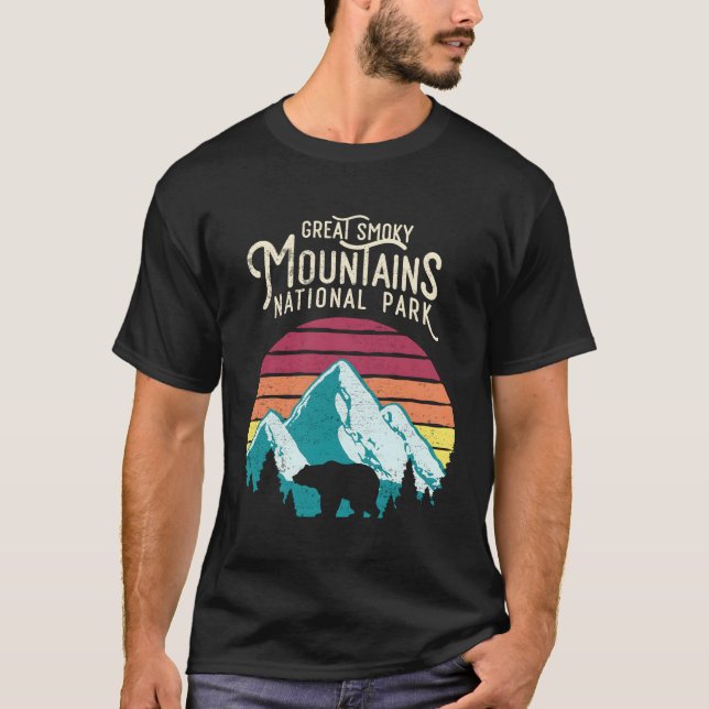 Underbart Röksiga bergs nationalpark T Shirt (Framsida)
