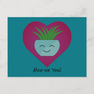Underbart rolig Aloeve dig Aloe Helg Vykort
