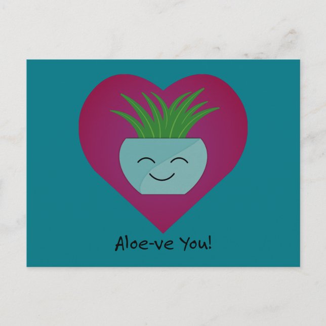 Underbart rolig Aloeve dig  Aloe Helg Vykort (Framsida)