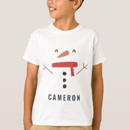 Underbart roligt, gulligt, sött, snögubbe personli t shirt
