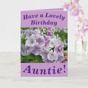 Underbart Rosa Blommigt Birthday Card för Auntie Kort