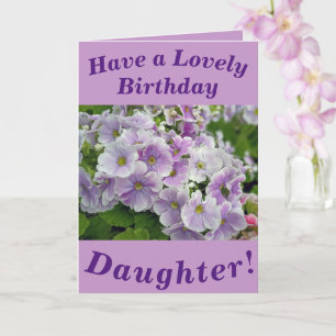 Underbart Rosa Blommigt Birthday Card för dotter Kort