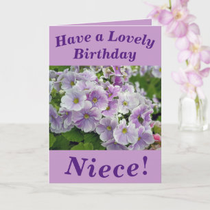 Underbart Rosa Blommigt Birthday Card for Niece Kort
