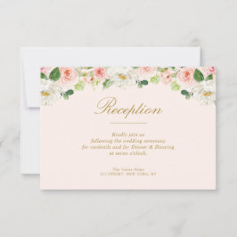 Underbart rosa  bröllopskort för blommor OSA kort