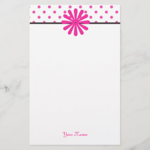 Underbart, rosa polka dots-anpassningsbarna anpass brevpapper