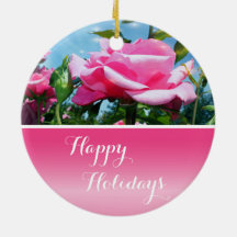 Underbart rosa ros i blå himmel. Glad helg