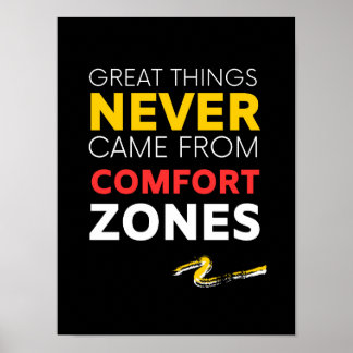 Underbart sak kom aldrig från COMFORT ZONES Poster