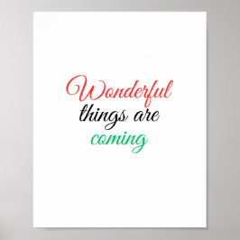 Underbart sak kommer poster