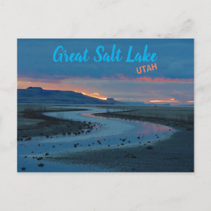 Underbart salt Sjö liggande, Utah Vykort