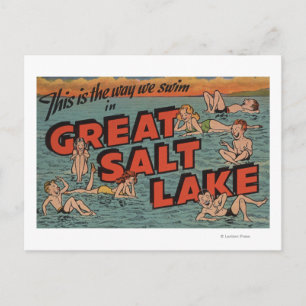 Underbart salt Sjö, UtahWayUtah Vykort