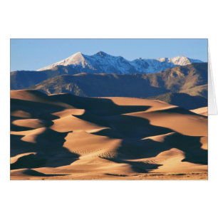 Underbart Sand Dunes NP vid Sunset Blank Card OBS Kort