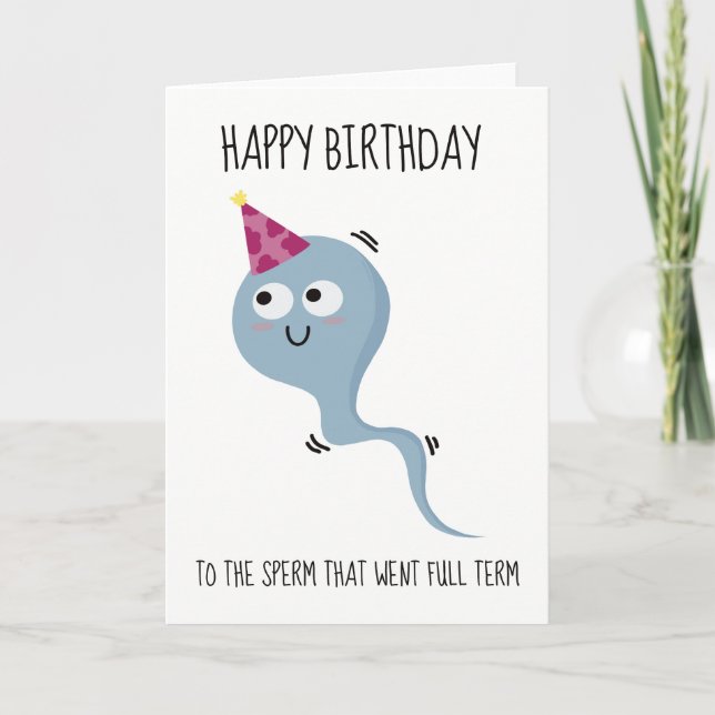Underbart Sarcastic Cute Birthday Greeting Card Tack Kort (Framsida)