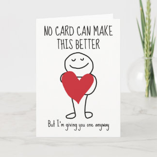 Underbart Sarcastic Cute Kärlek Valentine-hälsning Tack Kort