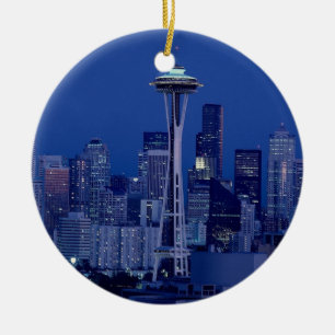 Underbart Seattle Washington Nål Julgransprydnad Keramik
