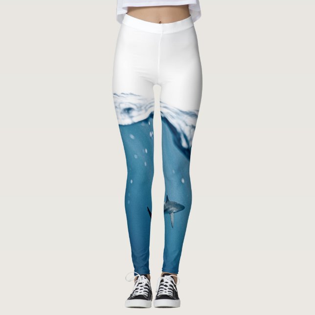 Underbart Shark Leggings (Framsida)