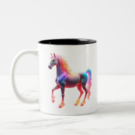 Underbart Shiny Horse Två-Tonad Mugg