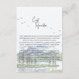 Underbart Sjöar-gästinformationskort Tilläggskort