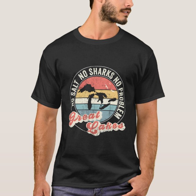 Underbart Sjöar - inga salter - inga problem T Shirt (Framsida)