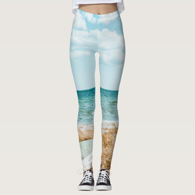 Underbart Sjölandskap Leggings (Framsida)