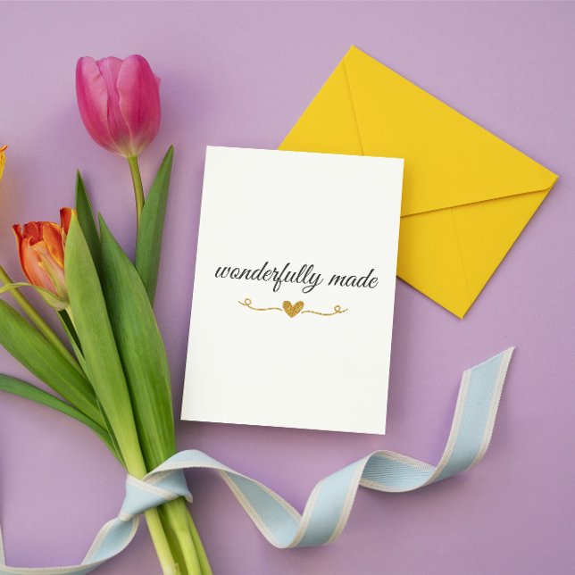 Underbart skapad – kristen Alla hjärtans dag-kort Kort (Skapare uppladdad)