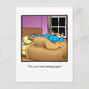 Underbart Snoring Make-vykort Vykort