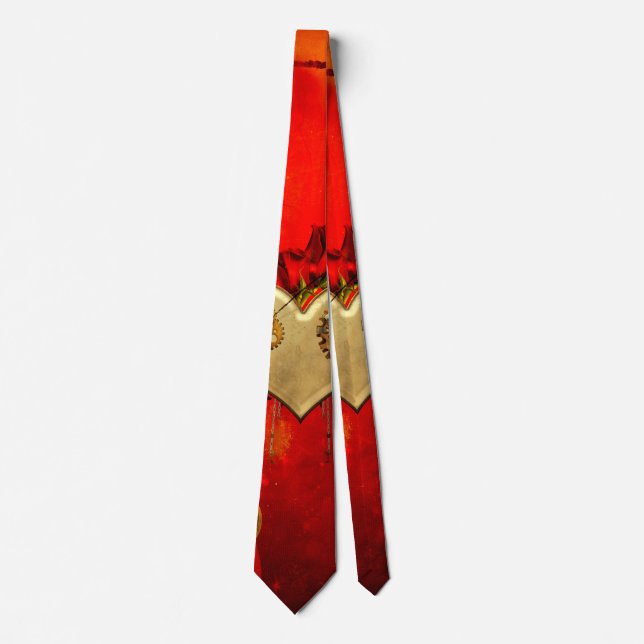 Underbart steampunk hjärta slips (Framsida)