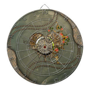 Underbart steampunk klocka darttavla
