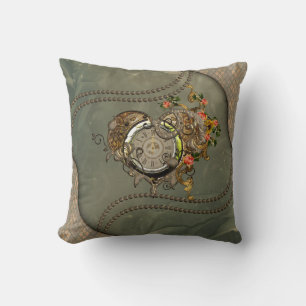 Underbart steampunk klocka kudde