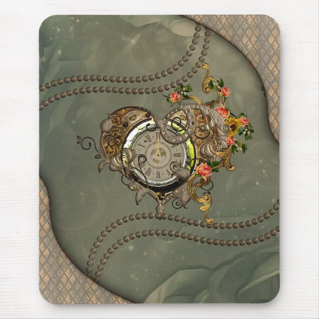 Underbart steampunk klocka musmatta (Framsidan)