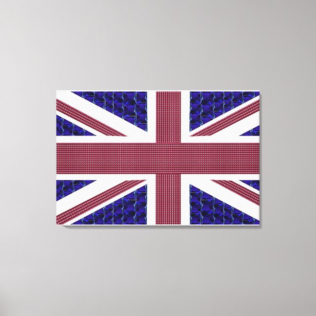 Underbart Storbritannien Flagga Stretched Kanvastr Canvastryck (Framsida)