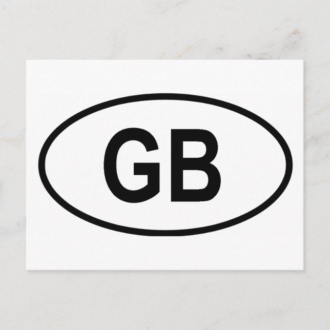 Underbart Storbritannien "GB" Vykort (Framsida)