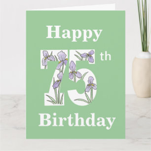 Underbart stort födelsedagskort 75:e kort