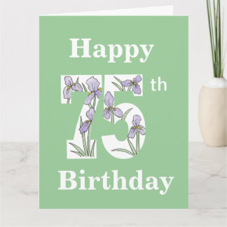 Underbart stort födelsedagskort 75:e kort