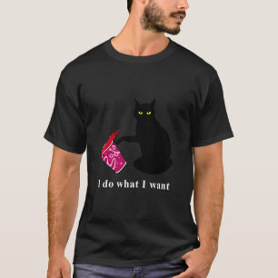Underbart svart katt gör vad jag vill t shirt